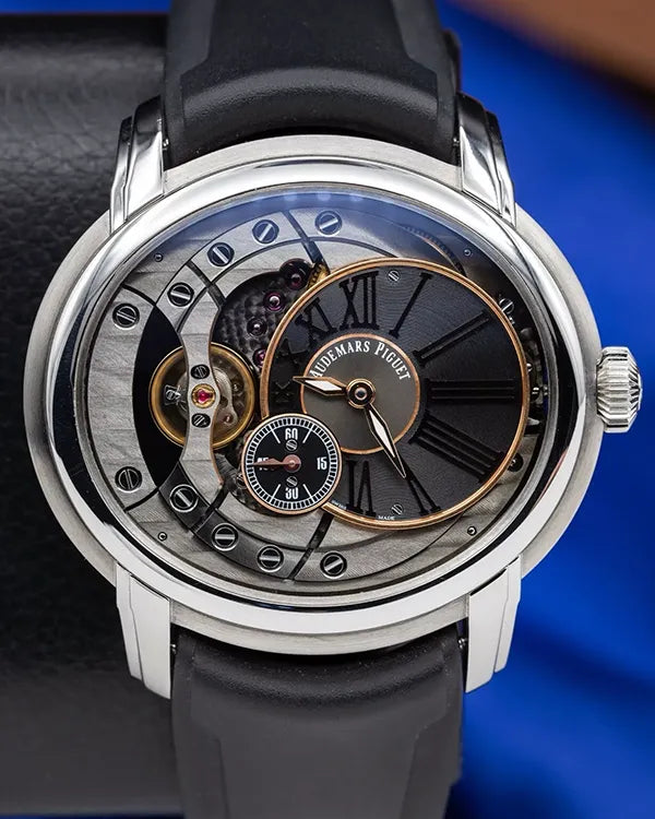 2017 Audemars Piguet Millenary 4101 47MM Skeleton Dial Leather Strap (15350ST.OO.D002CR.01)