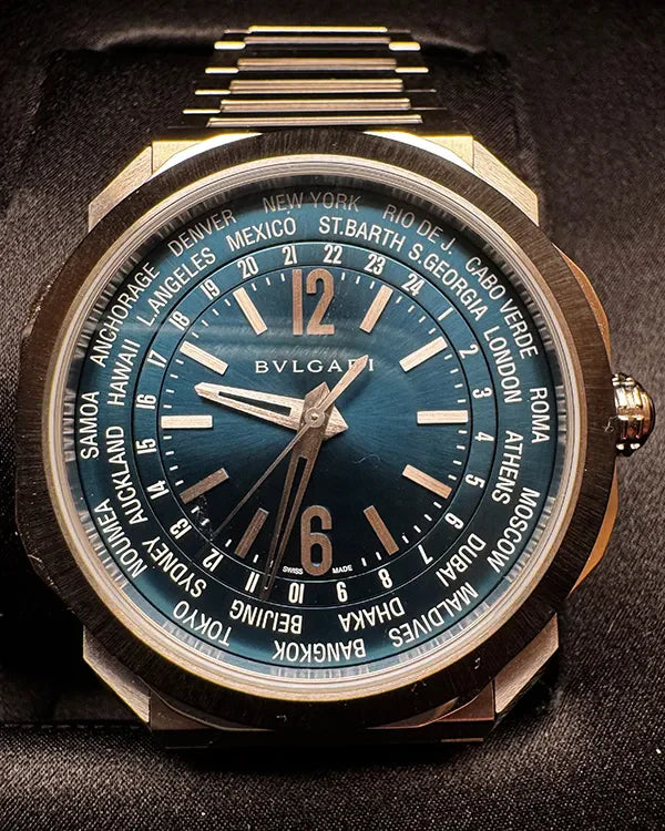 No Reserve - 2024 Bvlgari Octo Roma 41MM Blue Dial Steel Bracelet (OC41SWT)
