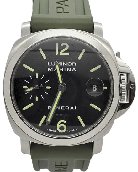 Panerai Luminor Marina 40MM Black Dial Rubber Strap (PAM00048)
