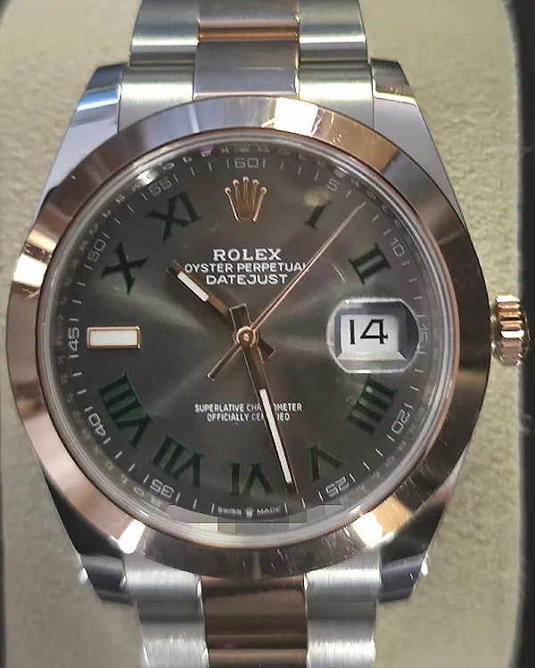 2021 Rolex Datejust "Wimbledon" 41MM Slate Dial Two-Tone Oyster Bracelet (126301)