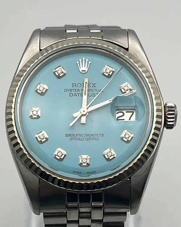 Rolex Datejust 36MM Aftermarket Turquoise Dial Jubilee Bracelet (1601)