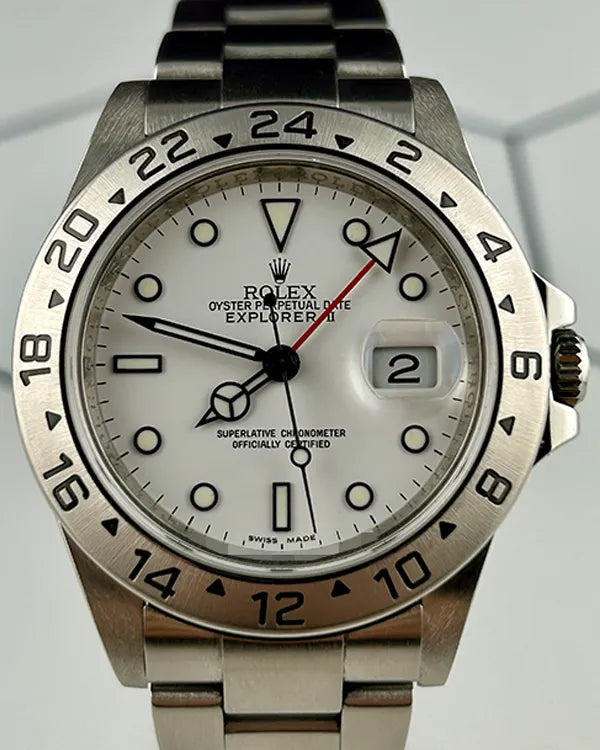 Rolex Explorer II "Polar" 40MM White Dial Oyster Bracelet (16570)