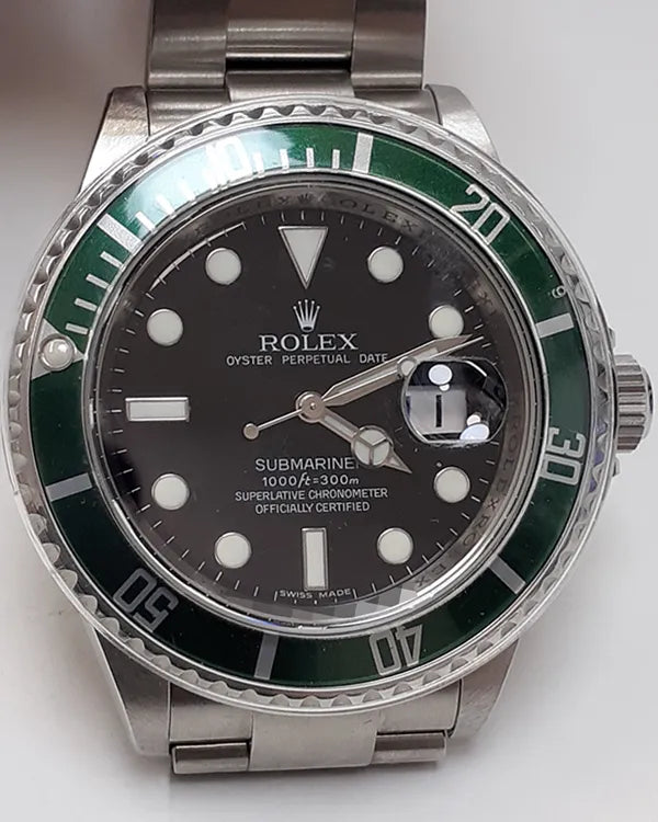 2008 Rolex Submariner Date "Kermit" 40MM Black Dial Oyster Bracelet (16610LV)