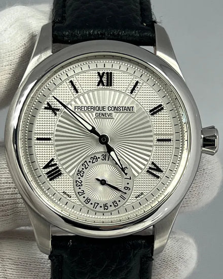 Frederique Constant Classics 42MM Silver Dial Leather Strap (FC700X5M4)