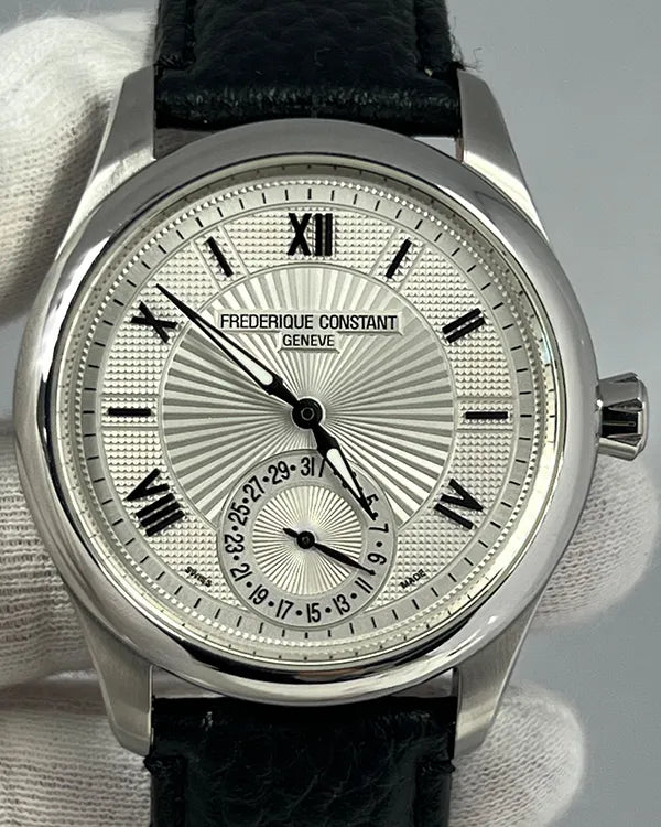 Frederique Constant Classics 42MM Silver Dial Leather Strap (FC700X5M4)