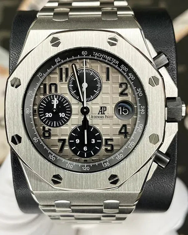 2019 Audemars Piguet Royal Oak Offshore Chronograph 42MM Grey Dial Platinum Bracelet (26470PT.OO.1000PT.01)