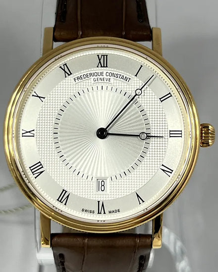 Frederique Constant Slimline 39MM Silver Dial Leather Strap (FC-306MC4S35)