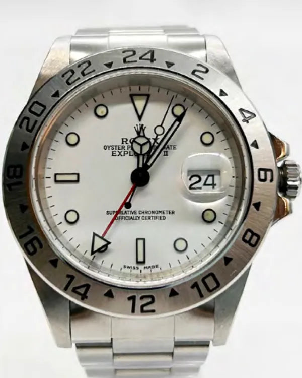 2000 Rolex Explorer II "Polar" 40MM White Dial Oyster Bracelet (16570)