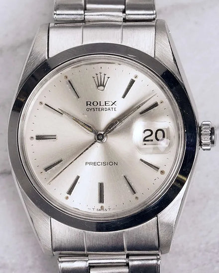 Rolex Oyster Precision Date 34MM Silver Dial Oyster Bracelet (6694)