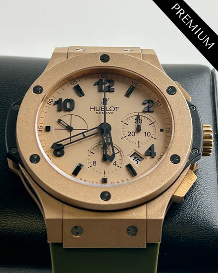 Hublot Big Bang 44MM Champagne Dial Aftermarket Rubber Strap (301.PI.500.RX)