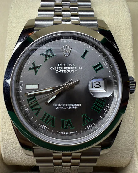 2018 Rolex Datejust "Wimbledon" 41MM Slate Dial Jubilee Bracelet (126300)