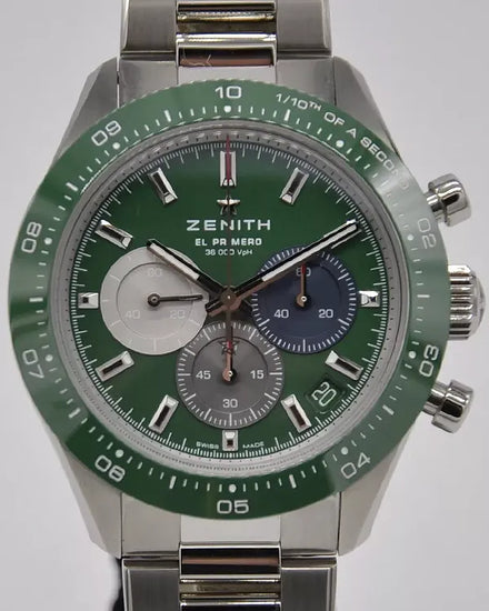 2024 Zenith Chronomaster Sport 41MM Green Dial Steel Bracelet (03.3119.3600/56.M3100)
