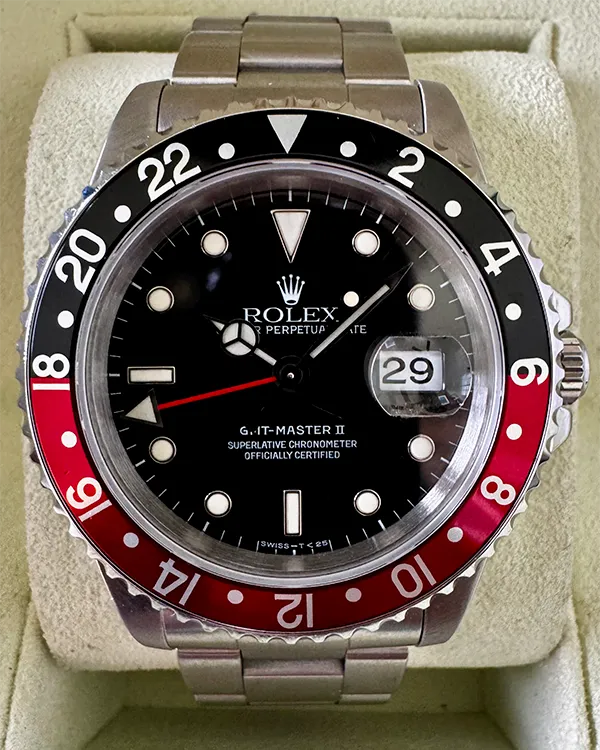1997 Rolex GMT-Master II "Coke" 40MM Black Dial Oyster Bracelet (16710)