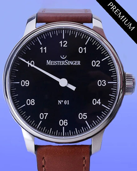 No Reserve - 2024 MeisterSinger Salthora Meta N°1 43MM Blue Dial Leather Strap (AM3308)