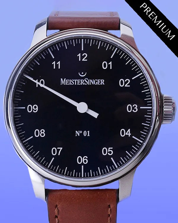 (HOLD) 2024 MeisterSinger Salthora Meta N°1 43MM Blue Dial Leather Strap (AM3308)