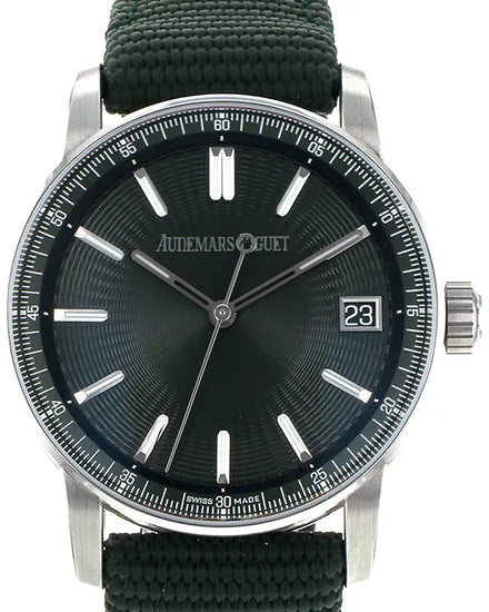 2024 Audemars Piguet Code 11.59 41MM Green Dial Textile Strap (15210ST.OO.A056KB.01)