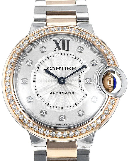 2015 Cartier Ballon Bleu 33MM Silver Dial Two-Tone Bracelet (WE902077)
