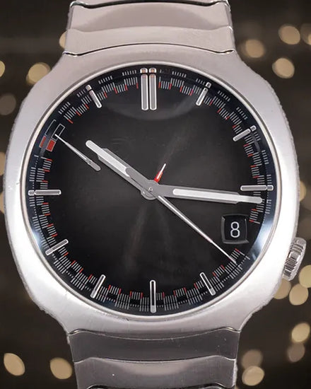 2023 H. Moser & Cie Streamliner 42MM Black Fume Dial Steel Bracelet (6812-1200)