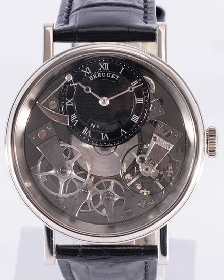 2015 Breguet Tradition 40MM Skeleton Dial Aftermarket Leather Strap (7057BB/G9/9W6)