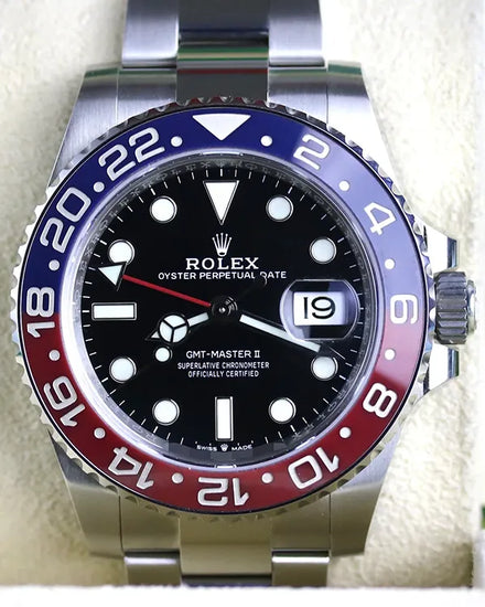 2021 Rolex GMT-Master II "Pepsi" 40MM Black Dial Oyster Bracelet (126710BLRO)