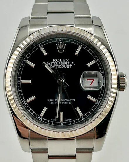 Rolex Datejust 36MM Black Dial Oyster Bracelet (116234)