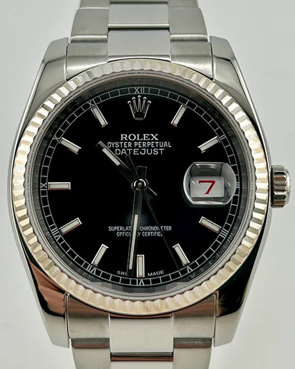 Rolex Datejust 36MM Black Dial Oyster Bracelet (116234)