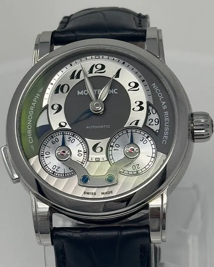 Montblanc Nicolas Rieussec 43MM Grey Dial Leather Strap (102337)