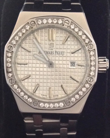 No Reserve - Audemars Piguet Royal Oak Lady 33MM Quartz Silver Dial Steel Bracelet (67651ST.ZZ.1261ST.01)