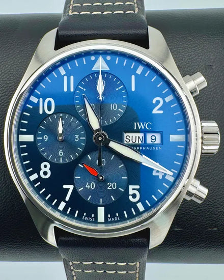 No Reserve - 2022 IWC Schaffhausen Pilot 41MM Blue Dial Leather Strap (IW388101)
