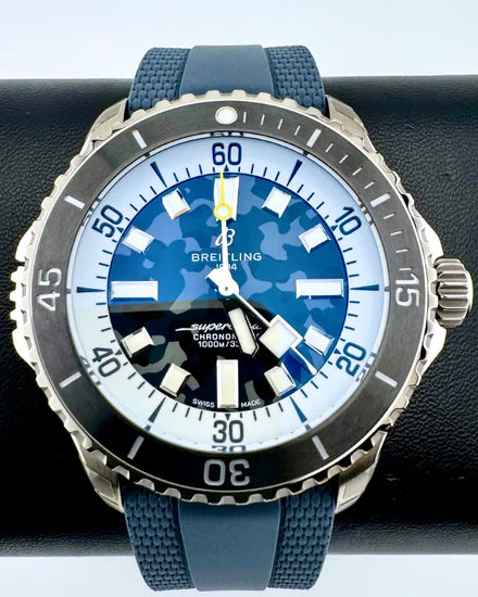 No Reserve - 2025 Breitling Superocean 46MM Camo Dial Rubber Strap (E10379)