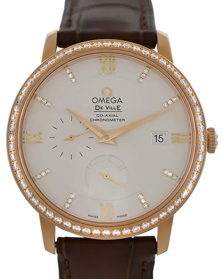 Omega De Ville Prestige 39.5MM Silver Dial Leather Strap (424.58.40.21.52.002)