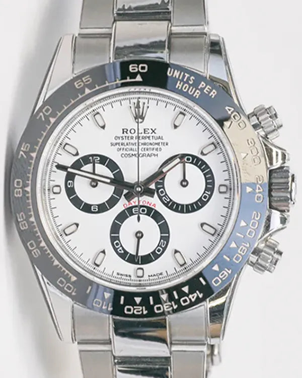 1997 (U.3 Mill. Serial) Rolex Cosmograph Daytona "Panda" 40MM White Dial Oyster Bracelet (116500LN)