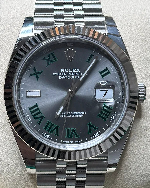 2025 Rolex Datejust "Wimbledon" 41MM Slate Dial Jubilee Bracelet (126334)