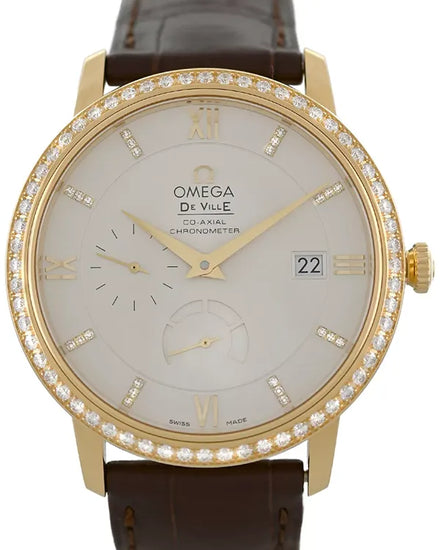 Omega De Ville Prestige 39.5MM Silver Dial Leather Strap (424.58.40.21.52.001)