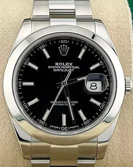 Rolex Datejust 41MM Black Dial Oyster Bracelet (126300)