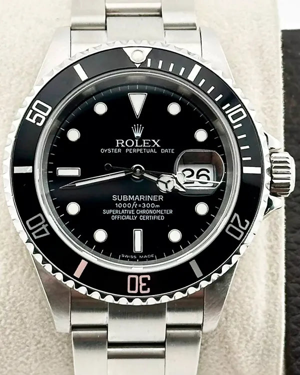 Rolex Submariner Date 40MM Black Dial Oyster Bracelet (16610)