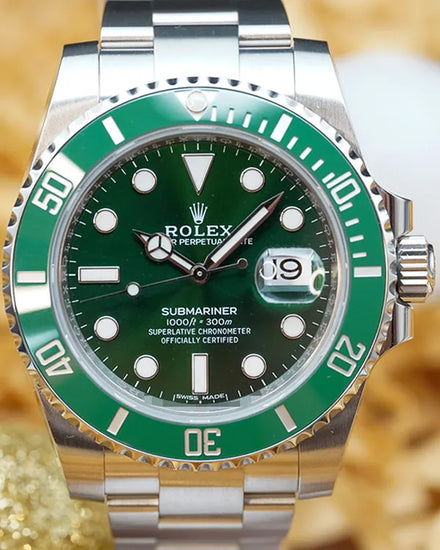 2017 Rolex Submariner Date “Hulk” 40MM Green Dial Oyster Bracelet (116610LV)