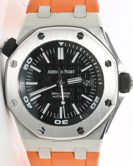 Audemars Piguet Royal Oak Offshore Diver 42MM Black Dial Rubber Strap (15710ST)