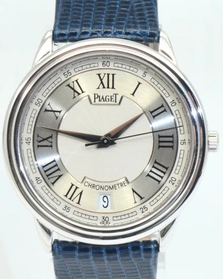 Piaget Dress Gouverneur 35MM Silver Dial Aftermarket Leather Strap (15469)