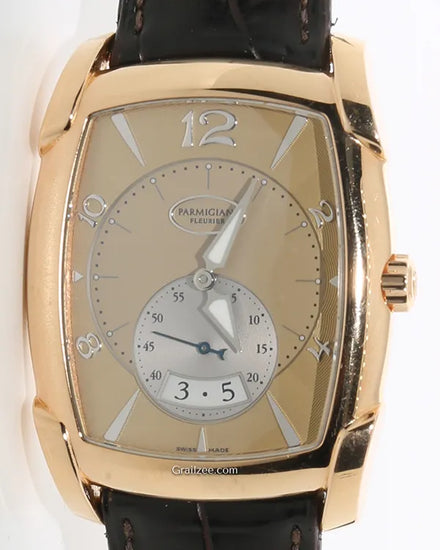 Parmigiani Fleurier Kalpa Kalpagraphe 34MM Champagne Dial Leather Strap (PF011968.01)