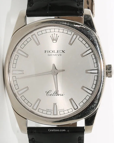 2024 Rolex Cellini 38MM Silver Dial Leather Strap (4243/9)