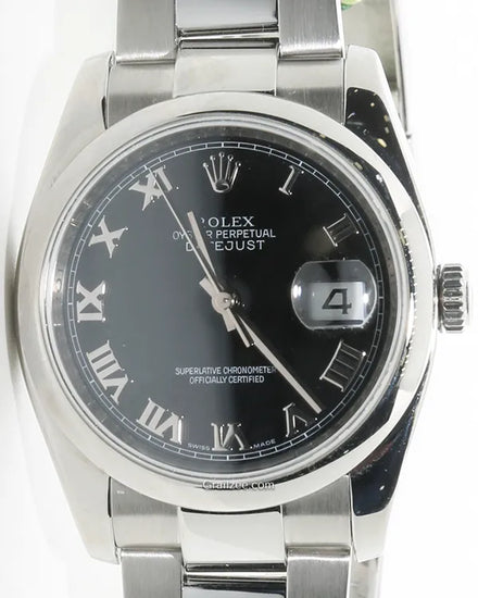 2010 Rolex Datejust 36MM Black Dial Oyster Bracelet (116200)