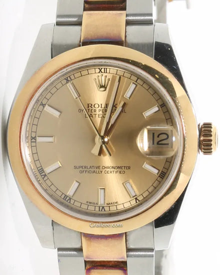 2015 Rolex Datejust 31MM Champagne Dial Two-Tone Oyster Bracelet (178243)