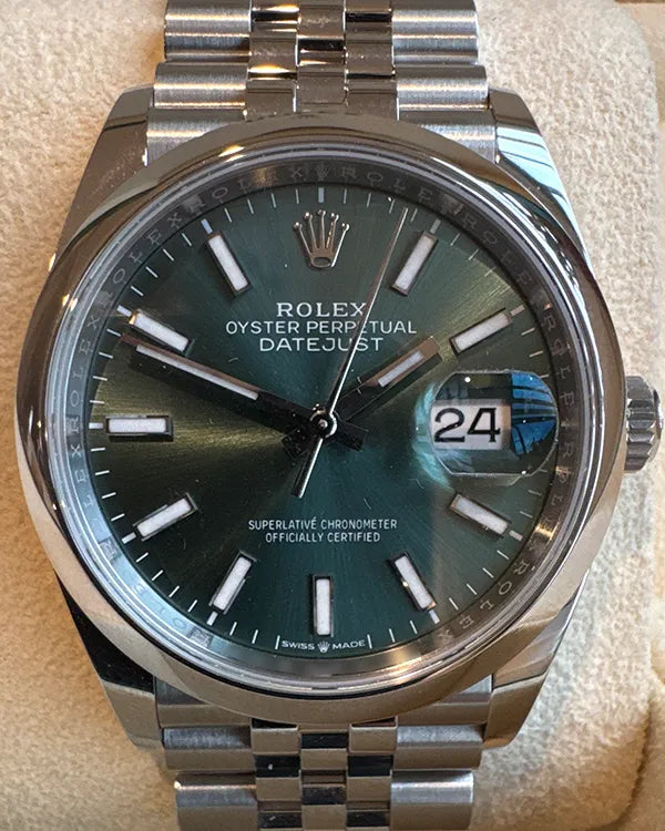 2024 Rolex Datejust 36MM Green Dial Jubilee Bracelet (126200)