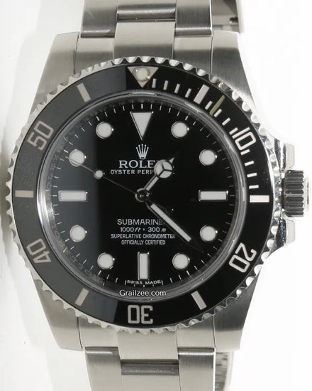 2016 Rolex Submariner No Date 40MM Black Dial Oyster Bracelet (114060)