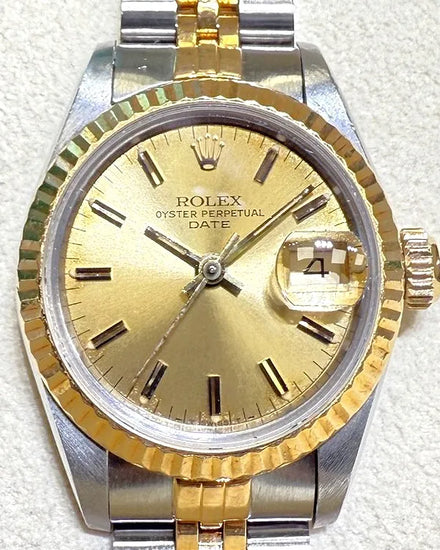 Rolex Lady-Datejust 26MM Champagne Dial Two-Tone Jubilee Bracelet (69173)