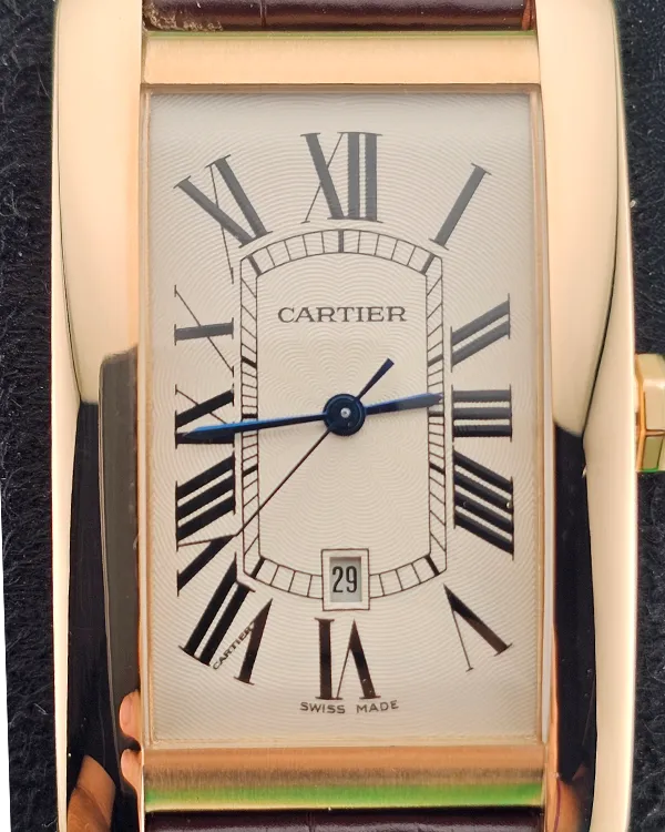 Cartier Tank Américaine 26.6MM Silver Dial Leather Strap (W2609156)