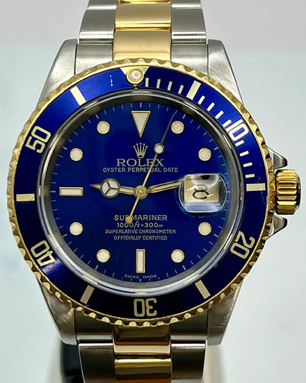 Rolex Submariner Date "Bluesy" 40MM Blue Dial Two-Tone Oyster Bracelet (16613)