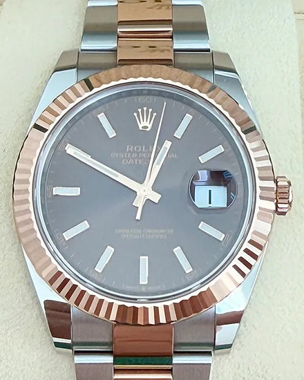 2023 Rolex Datejust 41MM Chocolate Dial Two-Tone Oyster Bracelet (126331)