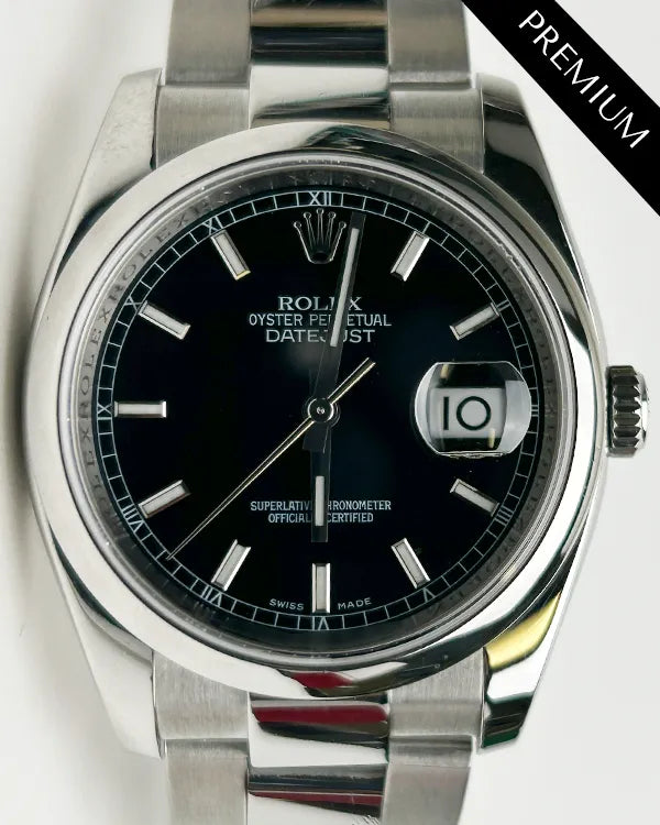 2016 Rolex Datejust 36MM Black Dial Oyster Bracelet (116200)